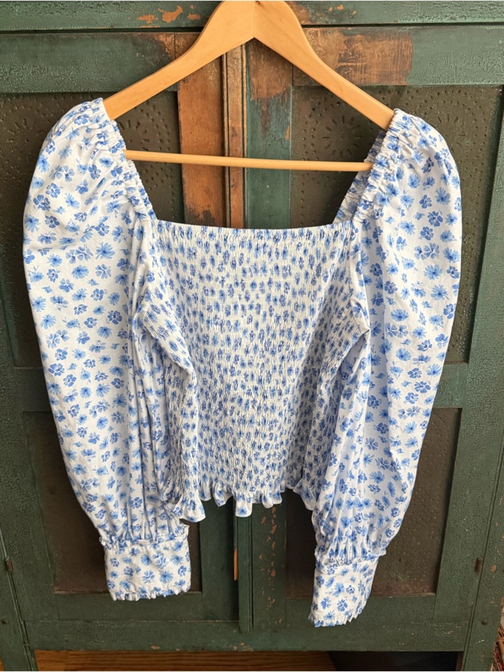 Karlie Smocked Floral Blouse